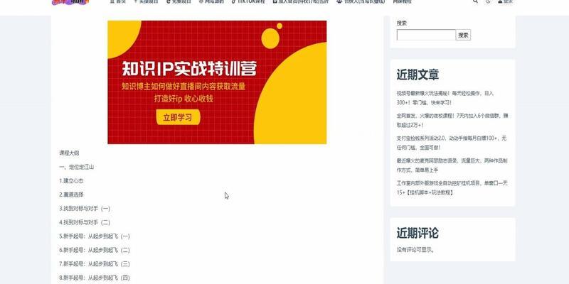 如何让个人网站获得更多的流量（实用的技巧帮助你在竞争激烈的网络世界中站稳脚跟）